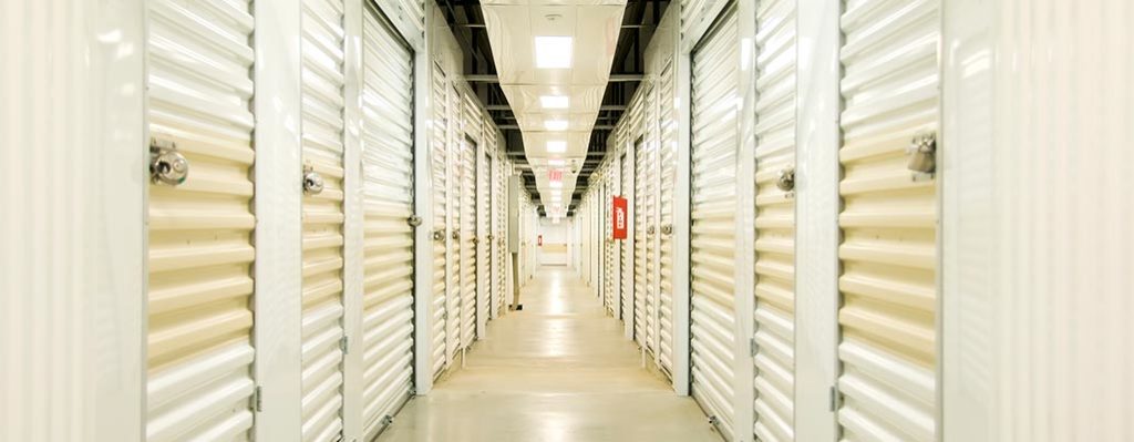 White Interior Self Storage Units