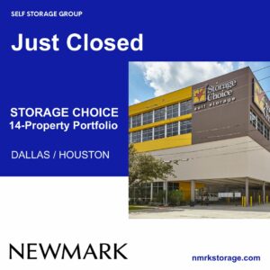 newmark self-storage property sale Dallas, Texas
